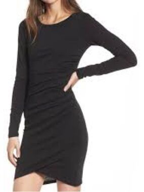 Leith Black Long-Sleeve Bodycon Dress